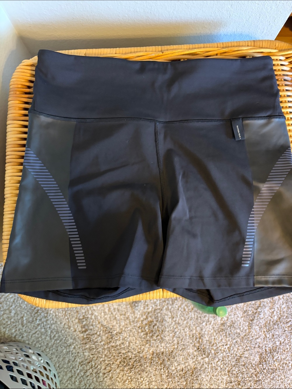 Black High-Waist Performance Bike Shorts